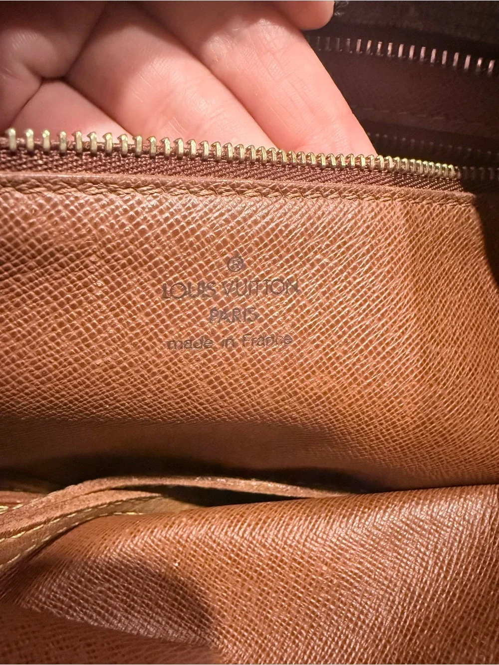 Vintage Authentic Louis Vuitton Monogram Trocadero 23 Canvas Leather Shoulder